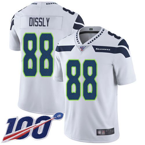 Seattle Seahawks Limited White Men Will Dissly Road Jersey NFL Football #88 100th Season Vapor Untouchable->seattle seahawks->NFL Jersey